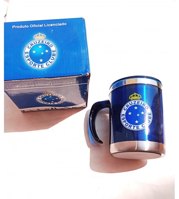 Caneca Térmica Com Tampa 450ml - Cruzeiro Produto Oficial